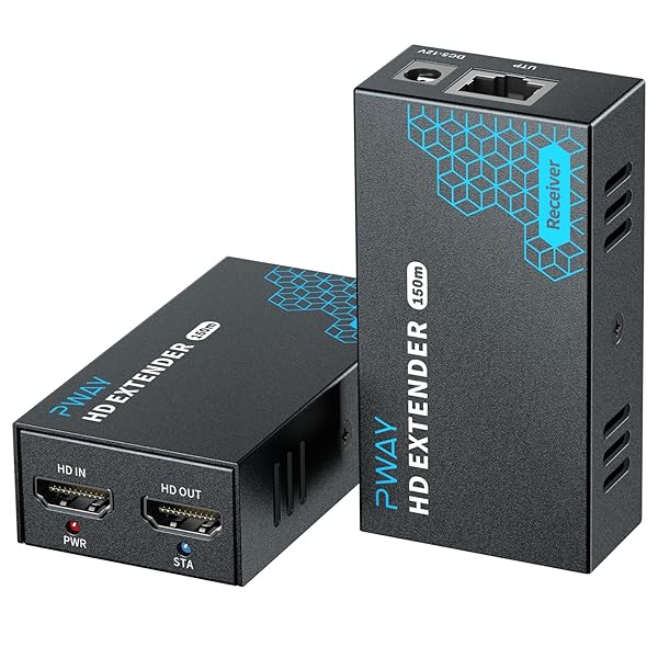 HDMI エクステンダー Lan IP/TCPローカルループアウト 同じ画面に1対多複数伝送 HDMI受信機送信機 150m伝送距離 1080P@60Hz ビデオ拡張 ロスレス 伝送 シンクロナス出力 監視室 ビデオ会議 適用｜彩り堂