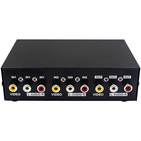 楽天市場】AV切替器 RCAスイッチボックス分配器 2ポートAVスイッチ