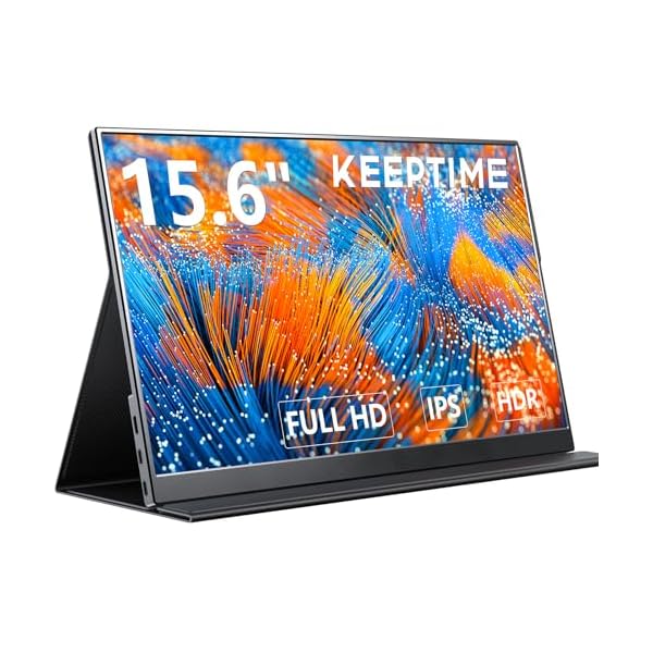 モバイルモニター 15.6インチ 1920*1080 モバイルディスプレイ ポータブルモニター IPS液晶パネル 非光沢画面 薄型 軽量 マグネット保護カバー付き USB Type-C ミニHDMI PS4/XBOX/Sw-itch/PC/Macなど