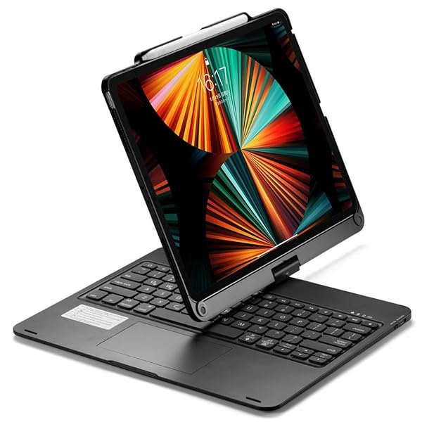 360度回転させる 2024 iPadPro13in M4 / iPadAir13in (M3,M2) 鍵盤入れもの タッチパッド うしろ側点火装置付き添い人 折りたたみ iPadPro12.9in 第6/5/4/3時人 鍵盤 押しかぶせる 原則として型,ブラッ