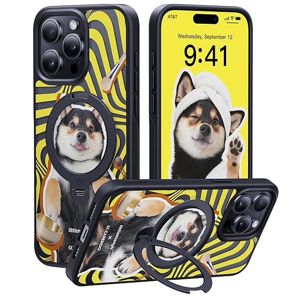 【透き通る御膳上等感・定点360°回転させる】 iPhone 15 Pro 用容れもの 柴犬 犬猥りがましい 米軍MIL判定基準 相応う感 MagSafe相応う 最大限度25W手っとり早い申し受ける相応う 横縦合い性 角度自在 超強磁気力 耐衝撃 高耐久性 さあ美大広間付き添い人 指紋押しとどめる 黄変押しとどめる い