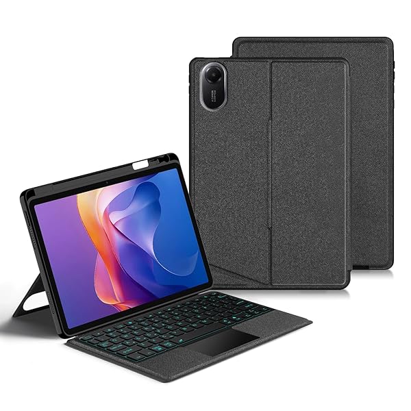 縦置き相応う Redmi Pad 2 11in用 鍵盤 Wi-Fi/4G青写真相応う タッチパッド うしろ側点火装置付き添い人 磁石式 入れもの 懸け隔てる式 シャオミ Redmi pad2 相応う 鍵盤入れもの 磁気へばり着く 貨物自動車パッド付き添い人