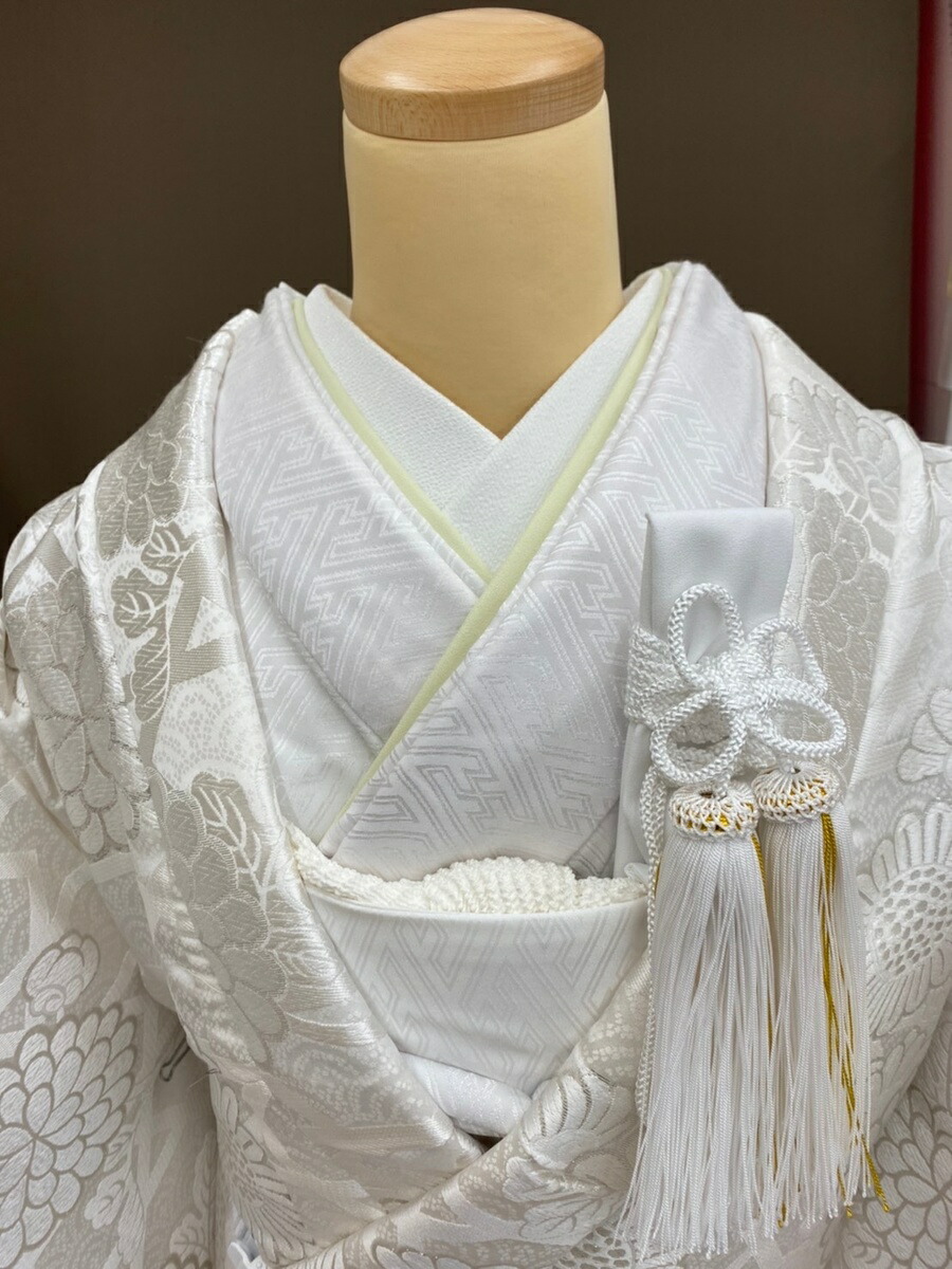 値下げ中】白無垢 はこせこ かいけん 差込み伊達襟 色小物