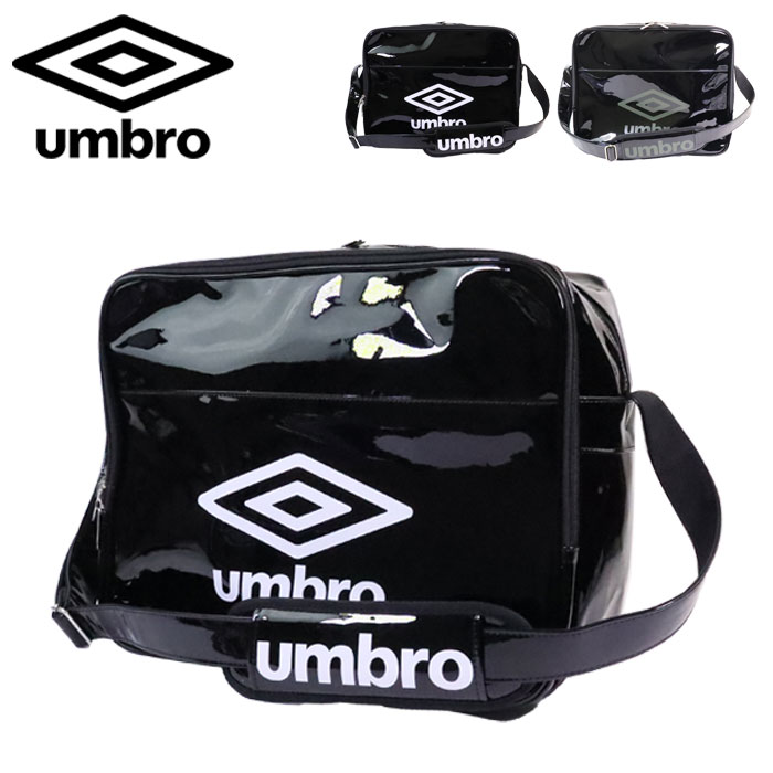 エナメルバッグ スポーツ バッグ アンブロ スポーツバッグ ショルダーバッグ メンズ UMBRO 70003 28L ブラック 肩掛け 斜めがけ 鞄 部活 合宿 遠征 トレーニング 旅行 通学 野球 サッカー バスケ バレー 修学旅行