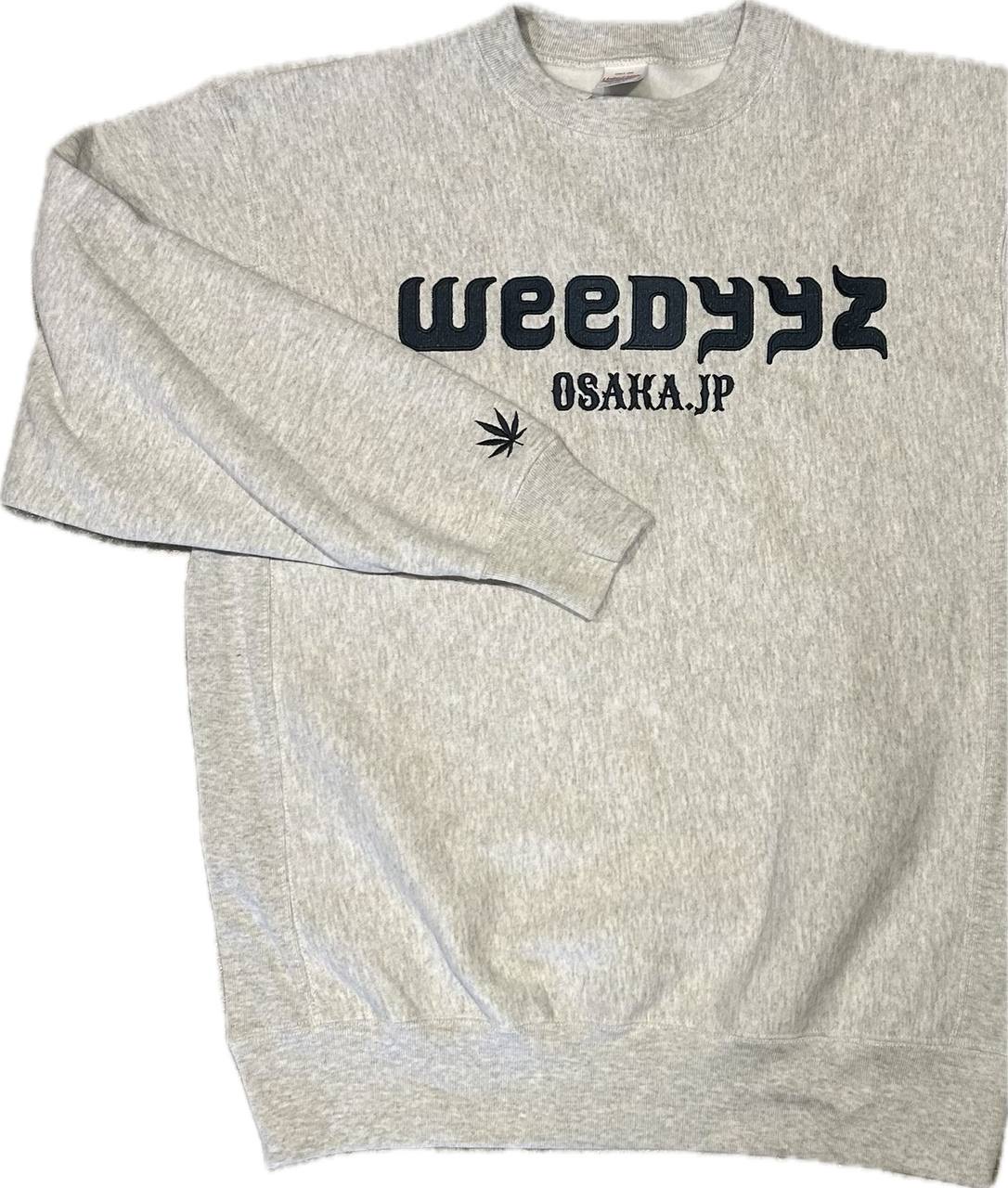 Weedyyz  CBD 御召しもの オーサカ 労働者の一団のど頚 トレーナー, 薄墨色, ロゴタイプ刷り上げる入り口・入口 CBG H4CBD crdh CRDP H4CBH 420 火器ジャ カンナ螺旋釘 ヘンプ