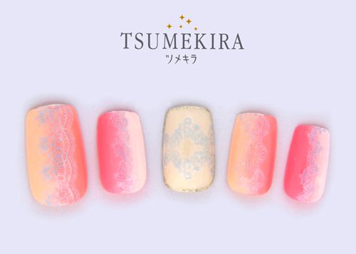 楽天市場 訳あり アウトレット ネイルシールツメキラ Tsumekira リバーレース1 ペールブルー ネイルシール Weekend Charm