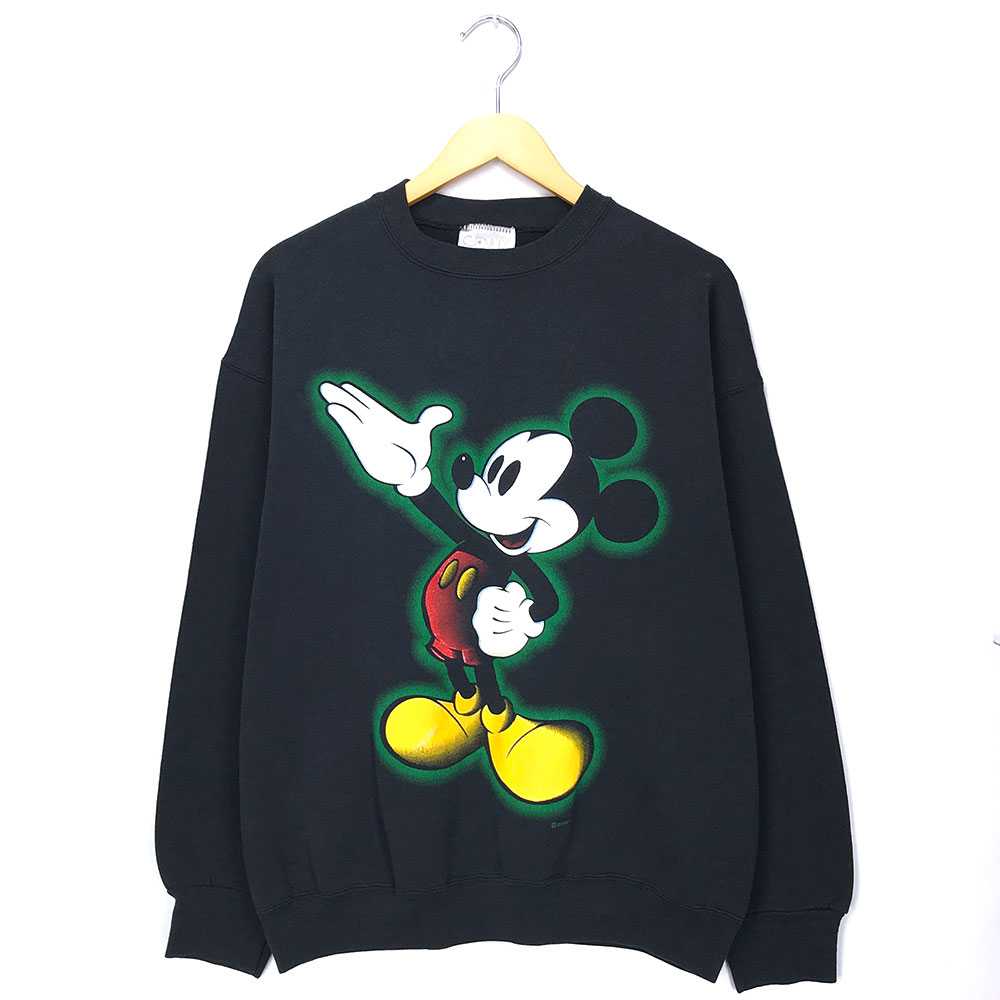 楽天市場 ミッキー キャラクタースウェット サイズ表記 Xl ブラック Mickey Disney ディズニー プリント トレーナー 黒 古着 中古 Wv1912 1035 Wego Vintage Online Store