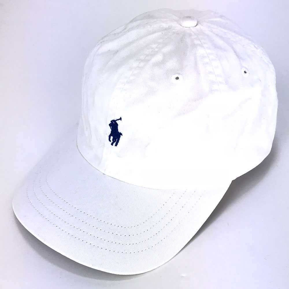 楽天市場 ラルフローレン アジャスターcap ホワイト Ralph Lauren 帽子 キャップ ロゴ 刺繍 白 レザー ローキャップ 古着 中古 Wv1912 1192 Wego Vintage Online Store