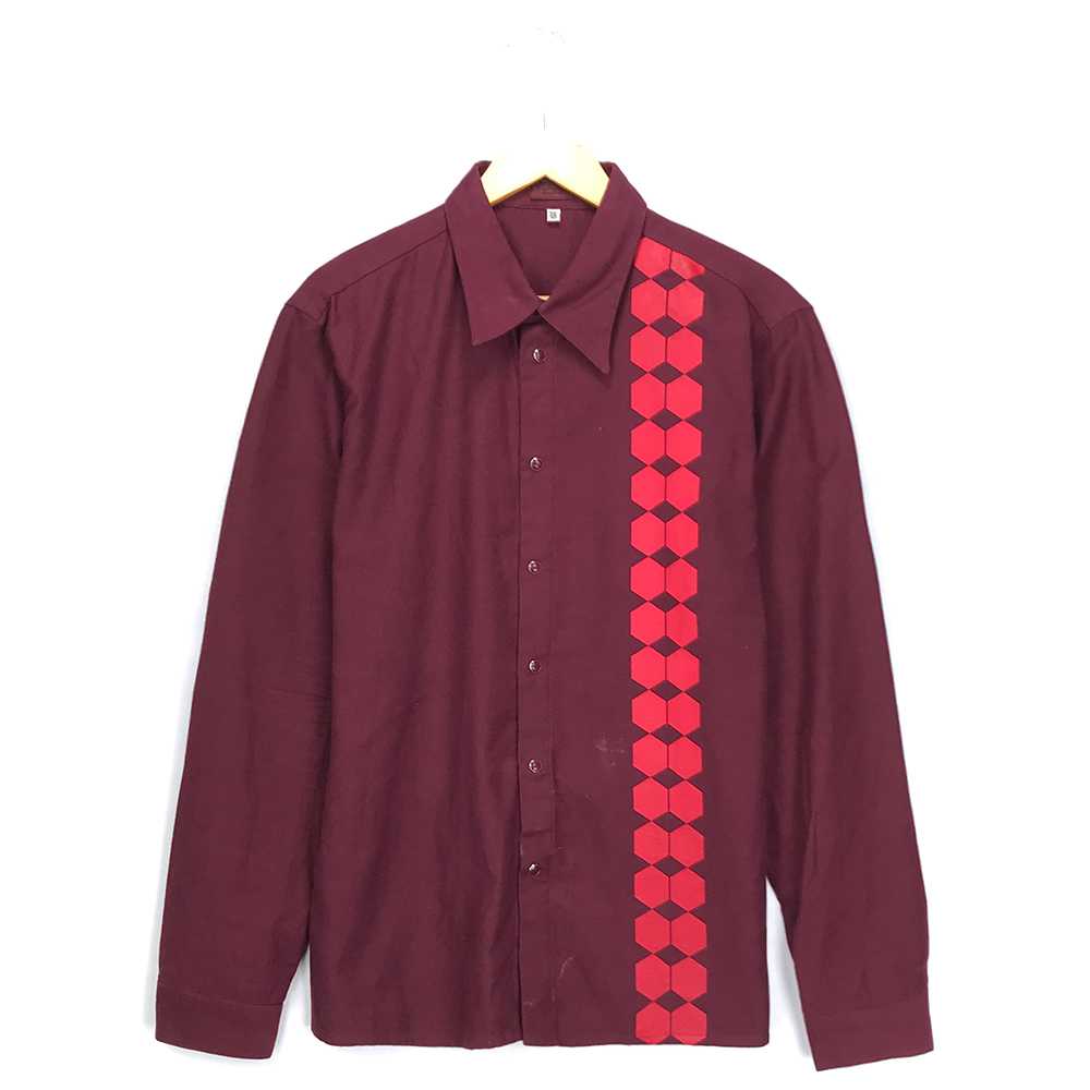 注目のブランド レッド 36 サイズ表記 ブランドシャツ Versus ヴェルサス 古着 中古 Wv1912 0656 ワインレッド 長袖 プリント Wv1912 0656 Quintalafrancisca Com