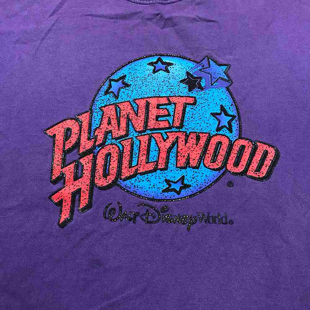 楽天市場 プラネットハリウッド カンパニーtシャツ サイズ表記 M パープル Planet Hollywood プリント 半袖 紫 Walt Disney World 古着 中古 Wv1912 1856 Wego Vintage Online Store
