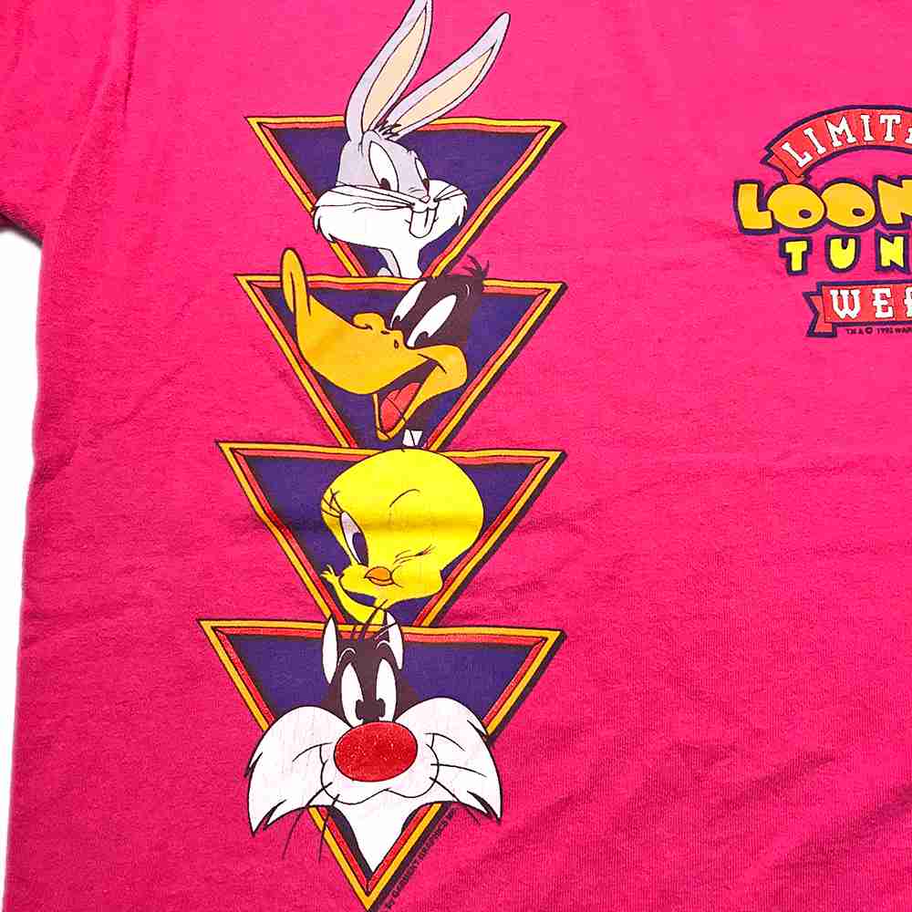 楽天市場 ルーニー テューンズ キャラクターｔシャツ サイズ表記 Xl ピンク Looney Tunes 半袖 Tweety トゥイーティー Bugs Bunny バッグス ニー Sylvester Cat シルベスター Daffy Duck ダフィー ダック Warner Bros ワーナー 古着 2108 中古 Wv1912 14