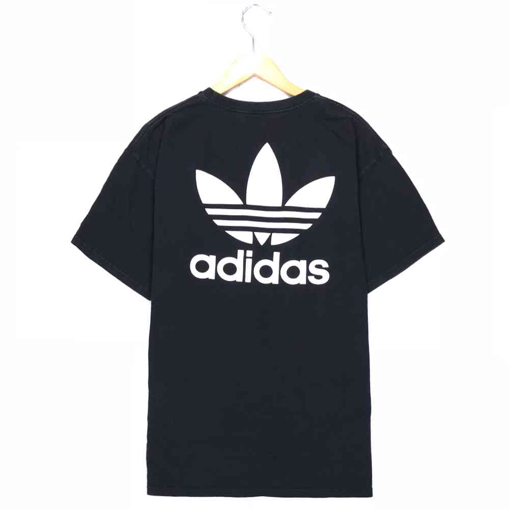 楽天市場 アディダス スポーツブランドtシャツ サイズ表記 L ブラック Adidas プリント 半袖 黒 ロゴ トレフォイル バックプリント 三本線 古着 2108 中古 Wv1912 0848 Wego Vintage Online Store