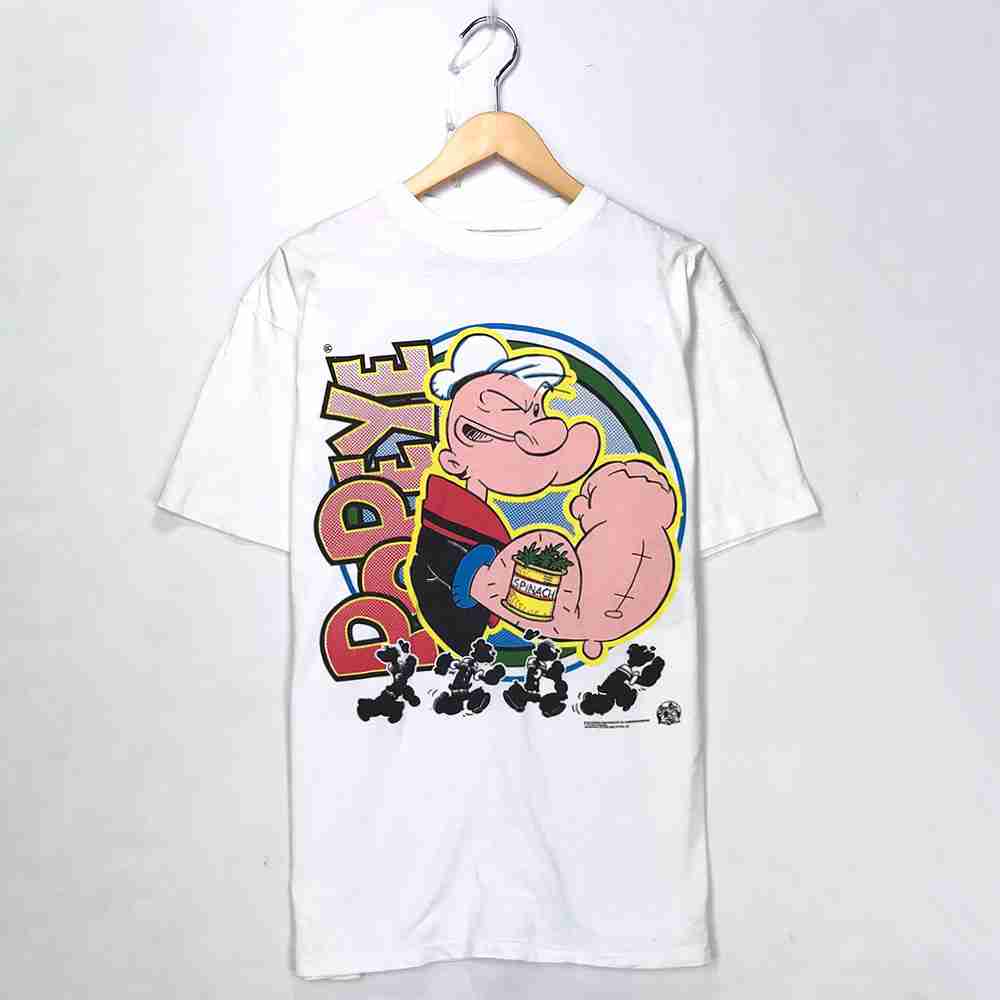 楽天市場 ポパイ キャラクターｔシャツ ホワイト Popeye プリント 半袖 白 古着 中古 Wv1912 1967 Wego Vintage Online Store