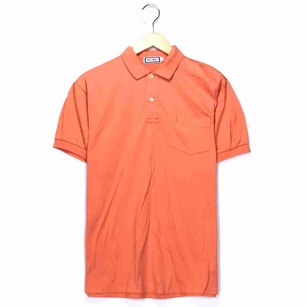 イヴ・サンローラン コットンニット ポロシャツ 半袖 ロゴ イヴ・サンローラン コットンニット ポロシャツ 半袖 ロゴ イヴ・サン