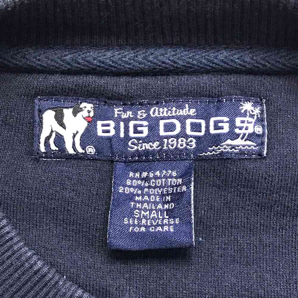 楽天市場 Big Dogs スウェット サイズ表記 S ネイビー ビッグドッグス 長袖 ロゴ 刺繍 紺 トレーナー Hot Dog 古着 中古 Wv2005 1280 Wego Vintage Online Store