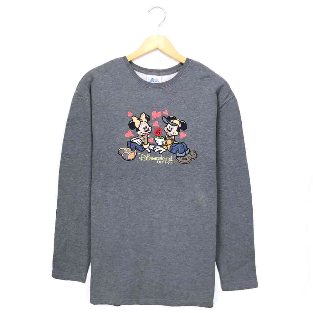 ずっと気になってた Xl サイズ表記 キャラクタースウェット ミッキー グレー 古着 中古 Wv05 16 Minnie ミニー Disney ディズニー トレーナー 灰 キャラスウェ 刺繍 長袖 Mickey Wv05 16 Gomez Cr