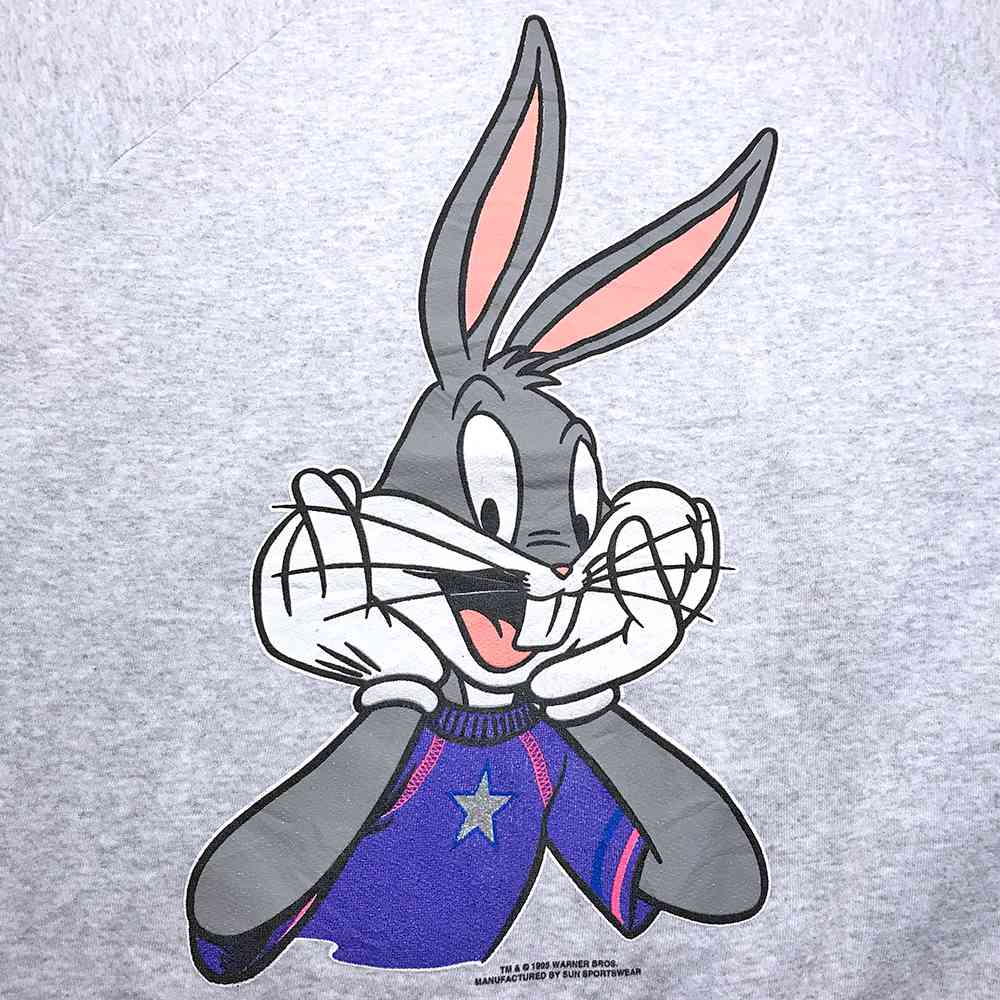 楽天市場 ルーニー テューンズ キャラクタースウェット グレー Looney Tunes バッグス バニー Bugs Bunny 長袖 プリント 灰 Warner ワーナー トレーナー 古着 中古 Wv05 1741 Wego Vintage Online Store