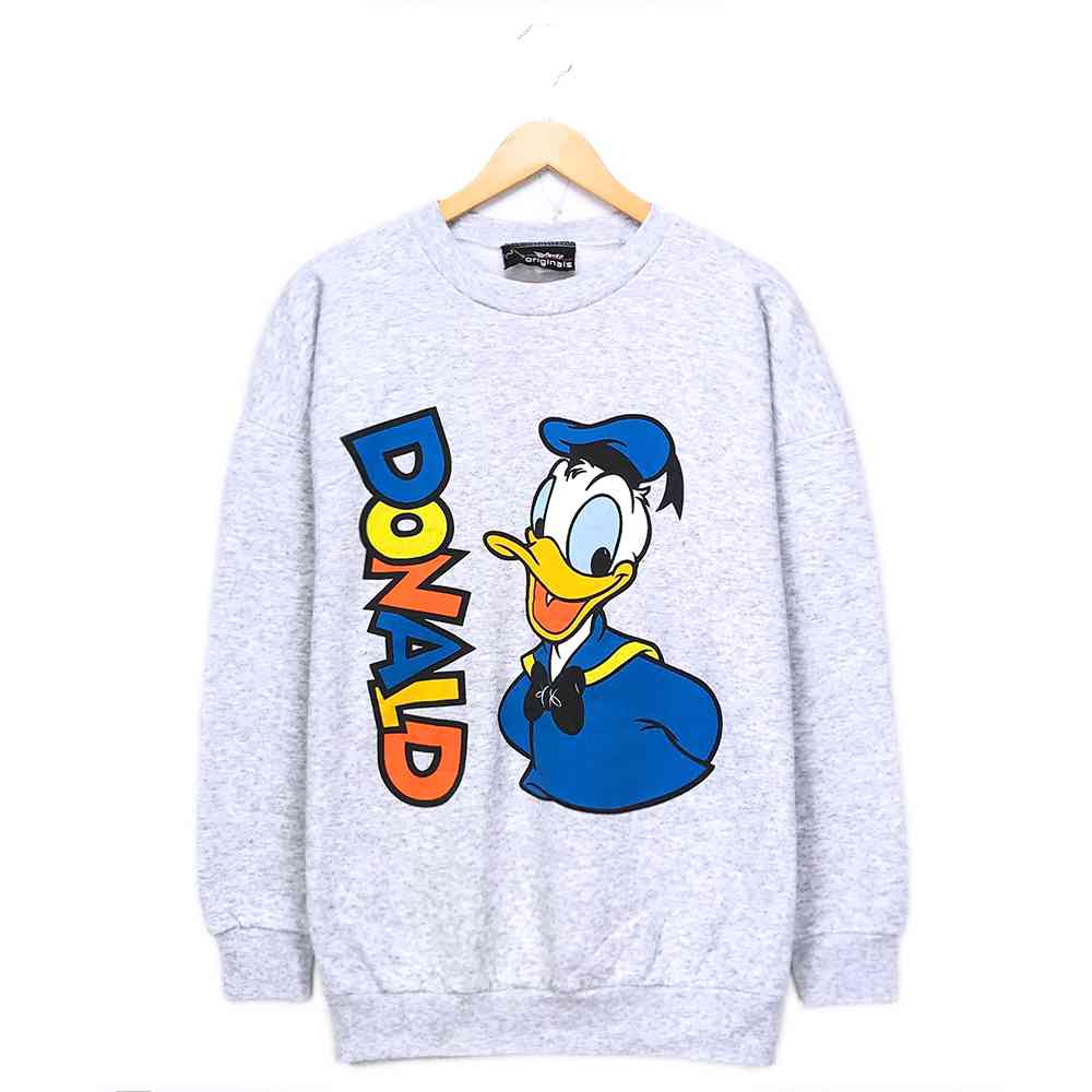 人気商品 ドナルドダック 古着 中古 Wv05 1747 Disney ディズニー トレーナー 灰 バックプリント 長袖 Donald グレー Xl サイズ表記 キャラクタースウェット Wv05 1747 Janatacollegerui Com