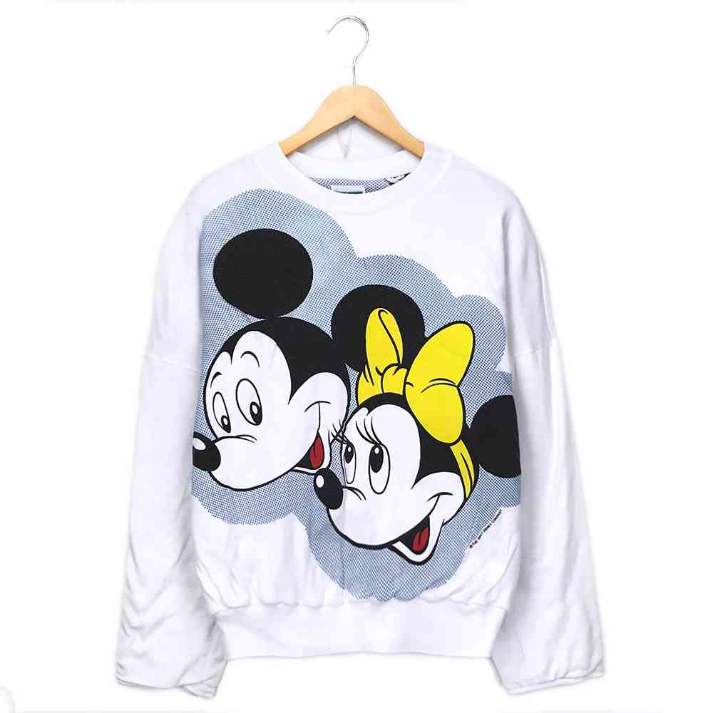 楽天市場 ミッキー キャラクタースウェット ホワイト Mickey ミニー Minnie 白 プリント トレーナー ディズニー Disney 古着 中古 Wv2101 0274 Wego Vintage Online Store
