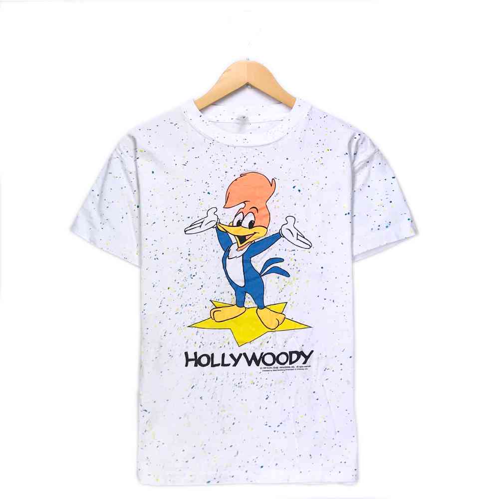 楽天市場 ウッドペッカー キャラクターｔシャツ ホワイト プリント 半袖 Woody Woodpecker ユニバーサル Universal 白 古着 2108 中古 Wv2101 0818 Wego Vintage Online Store