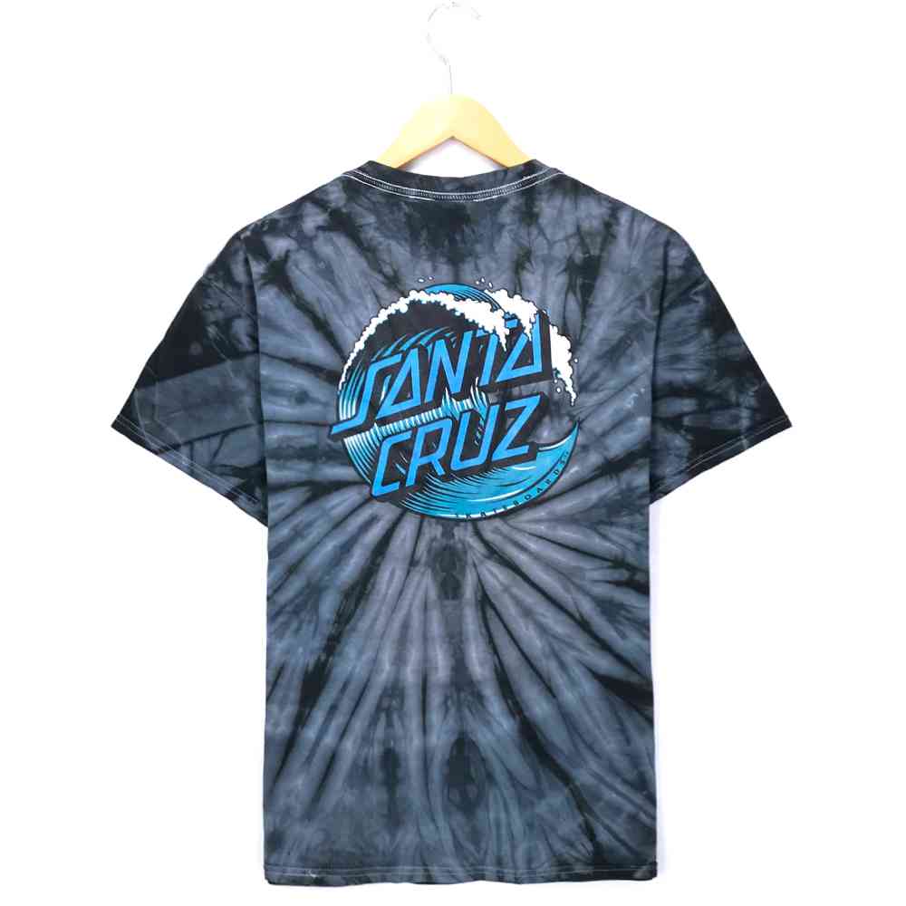 古着　SANTA CRUZ ロゴ Tシャツ ブラック　黒　L フェード SANTA CRUZ サンタクルーズ Tシャツ チェーン サークルロゴ 古着