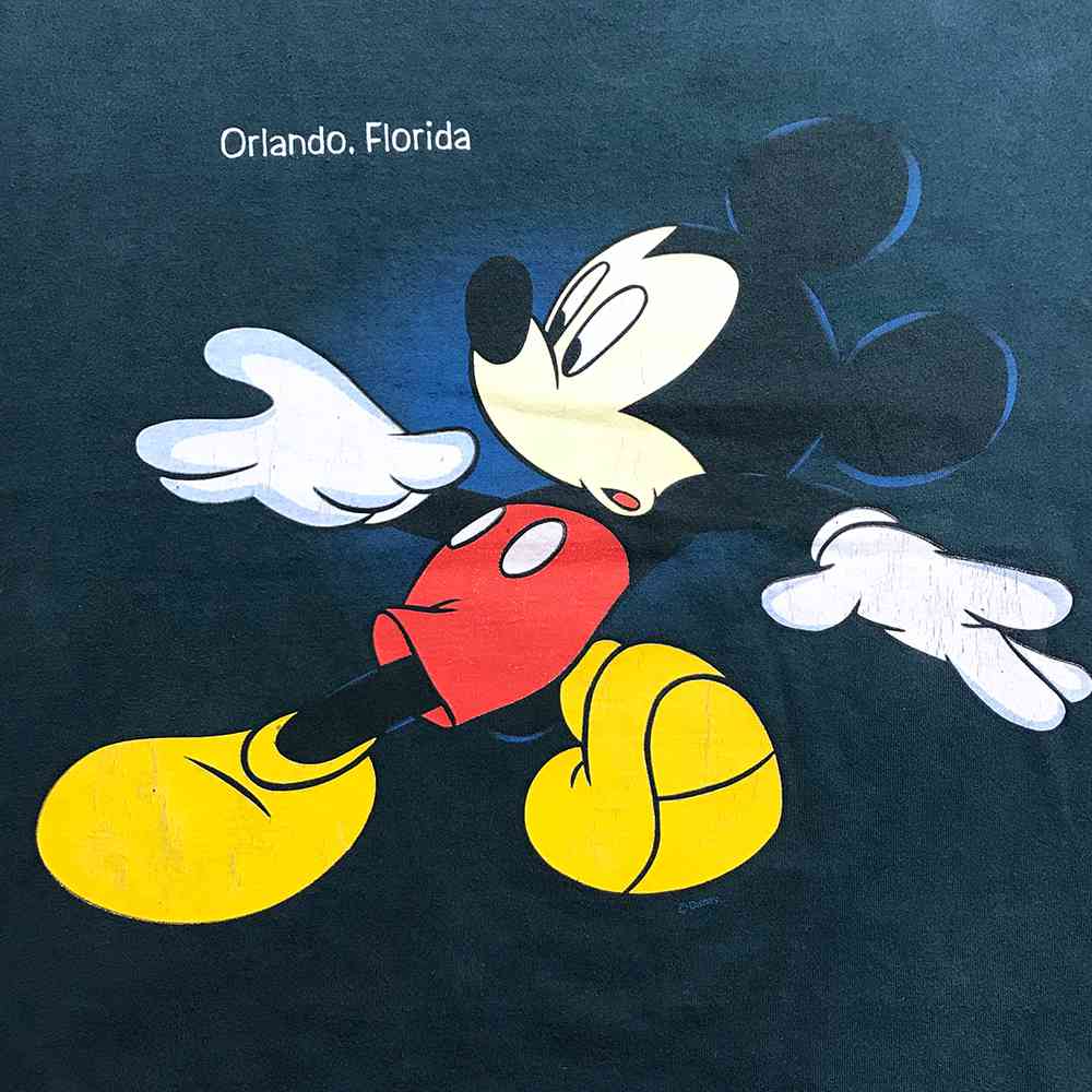 楽天市場 ミッキー キャラクターｔシャツ サイズ表記 L グリーン Mickey Disney ディズニー プリント 半袖 ビッグt ビッグシルエット 緑 バックプリント キャラt 古着 2108 中古 Wv2101 1193 Wego Vintage Online Store