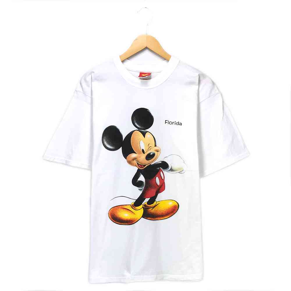 楽天市場 ミッキー キャラクターｔシャツ サイズ表記 L ホワイト Disney ディズニー プリント 半袖 ビッグt ビッグシルエット 白 Mickey キャラt 古着 中古 Wv2101 15 Wego Vintage Online Store