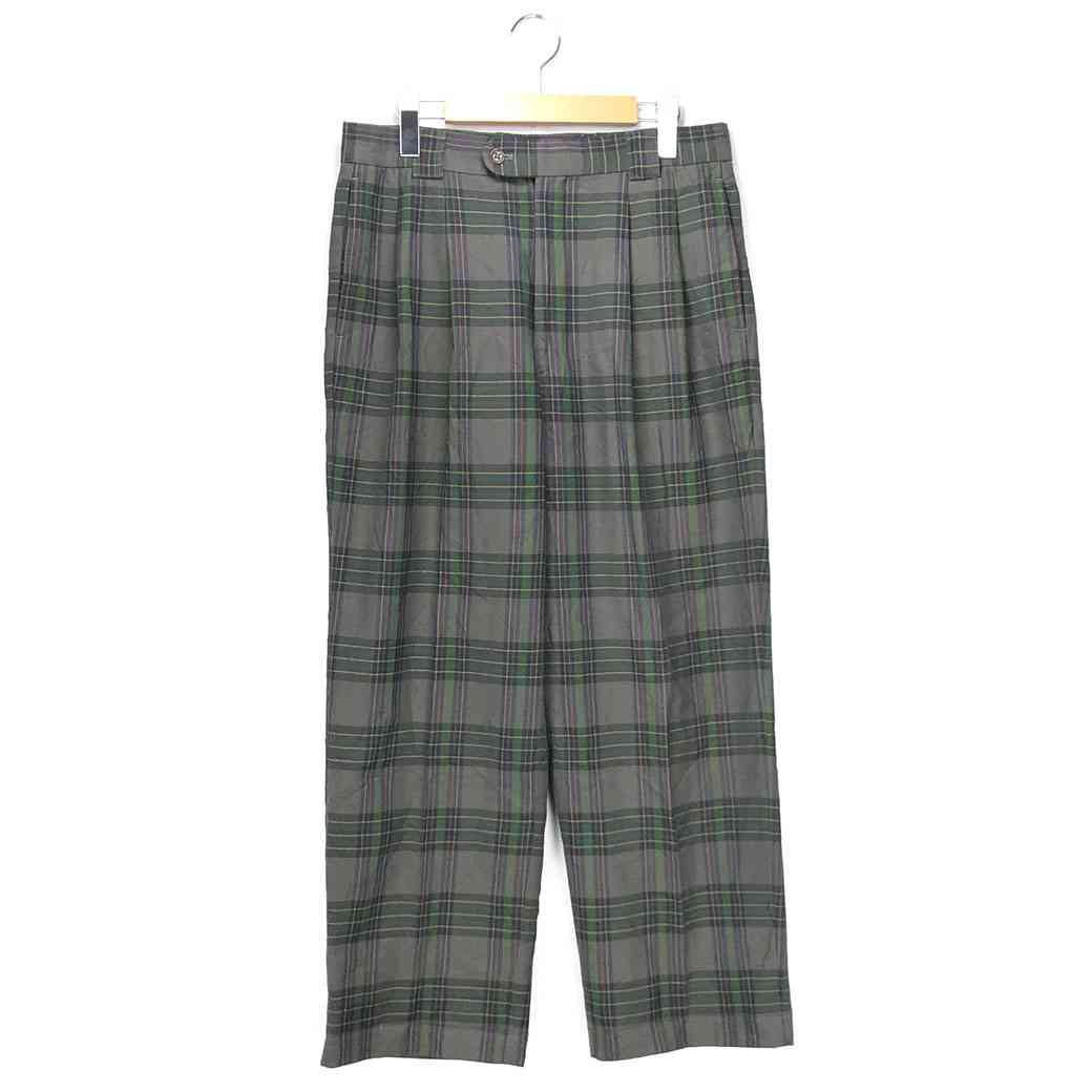 楽天市場】チェックパンツ ブラウン ボトムス ズボン スラックス