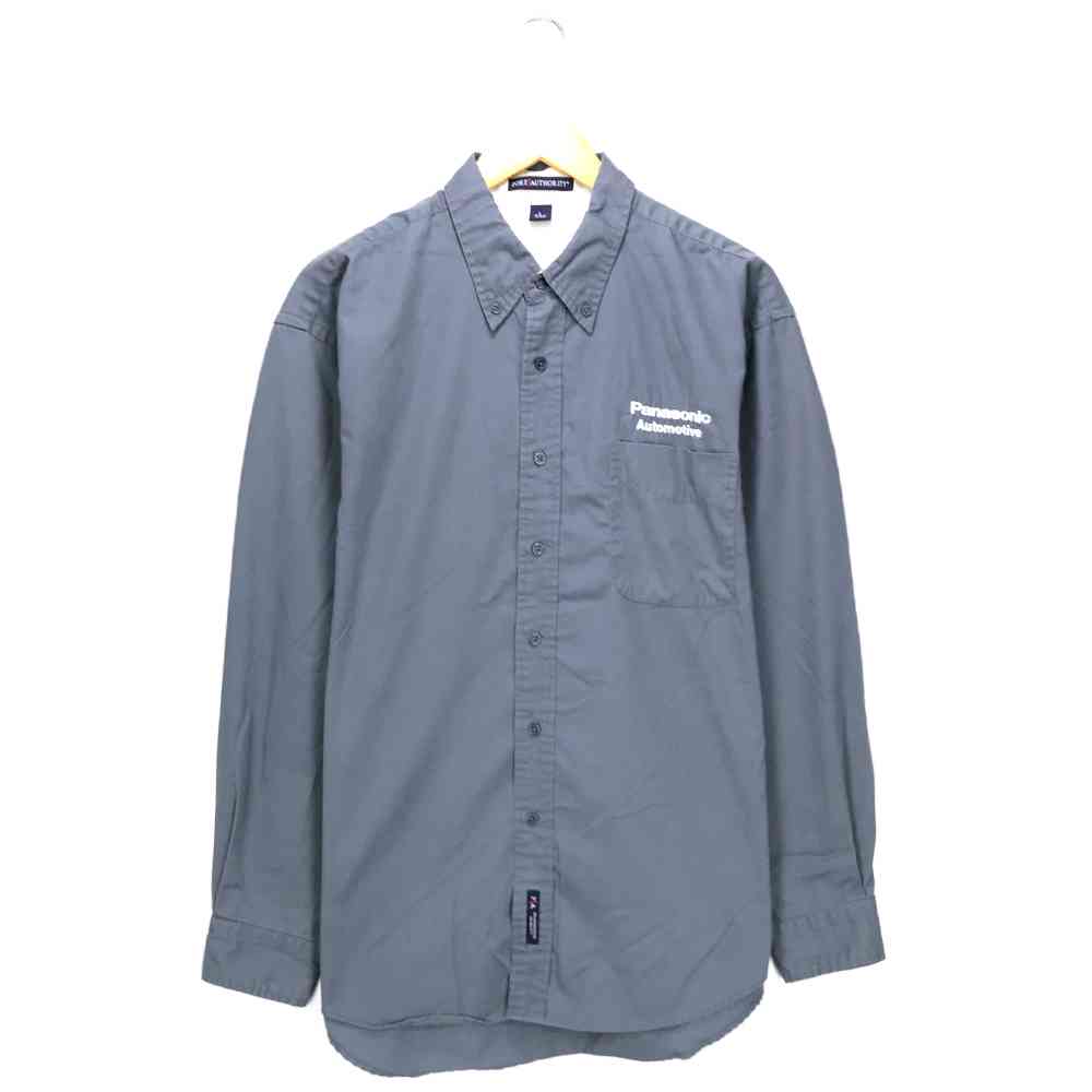 楽天市場】ポートオーソリティ 長袖 ボタンダウンシャツ L ネイビー