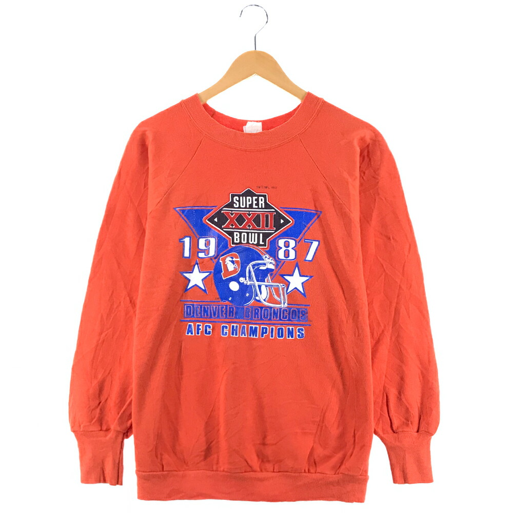 【楽天市場】DENVER BRONCOS チームロゴスウェット サイズ表記 XL オレンジ デンバー・ブロンコス アメフト NFL トレーナー プリント SUPER BOWL スーパーボウル