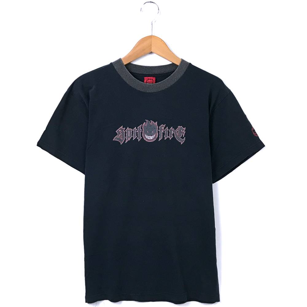 楽天市場】SPITFIRE スケートTシャツ ヴィンテージ ロゴ ブラック 半袖