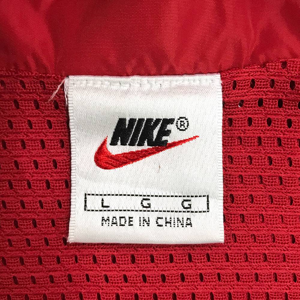 楽天市場 ナイキ ブランドナイロンジャケット サイズ表記 L レッド ライトアウター Nike 赤 白 青 ホワイト スポーツ スウォッシュ ブルゾン トラックジャケット 古着 中古 Wv1907 0205 Wego Vintage Online Store