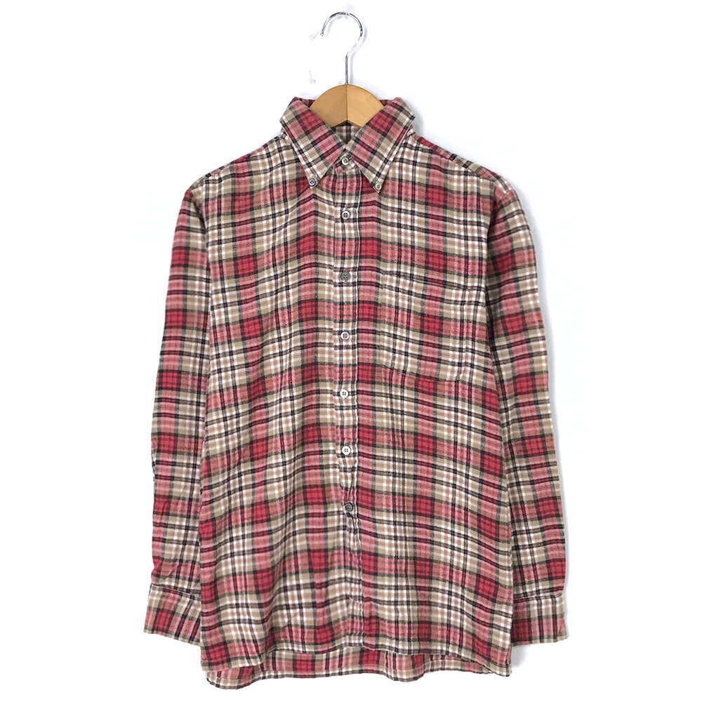 楽天市場】40〜50年代 MANSIZE チェック柄 マチ付き 長袖 ヘビー