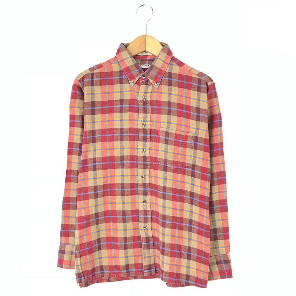 楽天市場】40〜50年代 MANSIZE チェック柄 マチ付き 長袖 ヘビー