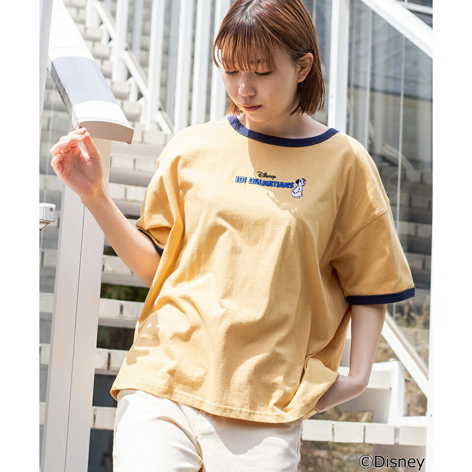 楽天市場 Sale10 Off Disney 101匹わんちゃんリンガーtシャツ ディズニー Tシャツ レディース 半袖 大きいサイズ ゆったり カットソー トップス かわいい リンガー ワンポイント 刺繍 キャラクター Wego ウィゴー Wego 楽天市場店