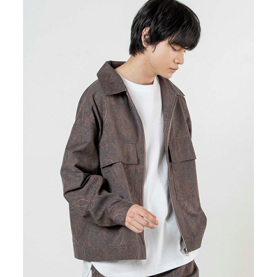 楽天市場 Tr総柄スウィングトップ アウター メンズ レディース ユニセックス ブルゾン ジャケット スウィングトップ ドリズラージャケット ビッグ オーバーサイズ セットアップ 春 Wego ウィゴー Wego 楽天市場店