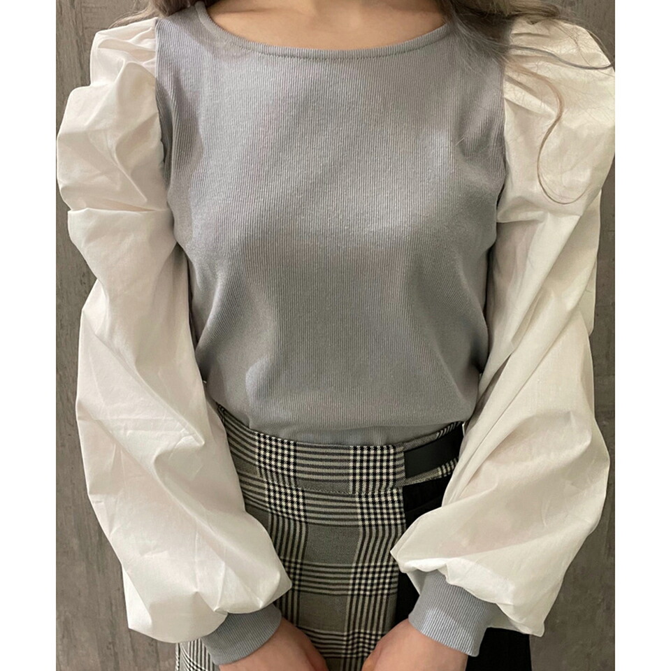 楽天市場 パフギャザースリーブスクエアネックトップス トップス レディース ボリュームスリーブ 長袖 Wego ウィゴー Wego 楽天市場店
