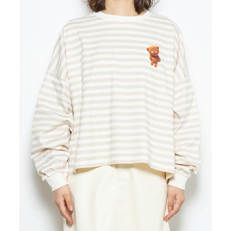 楽天市場 別注 Tim だぼ袖プリントロンt Tシャツ ミニオン Tim ティム レディース キャラクター ベア くま カットソー トップス 長袖 プリントtシャツ バックプリント ボーダー ボーダーカットソー Wego ウィゴー Wego 楽天市場店