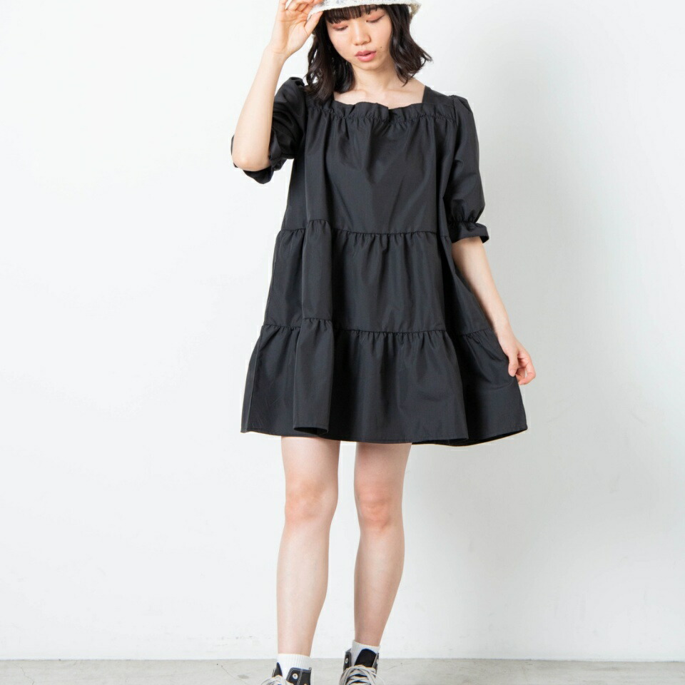 楽天市場 Sale33 Off スクエアネックティアードワンピース レディース ワンピース ミニ丈 ミニワンピース ティアード スクエア 春 夏 Wego ウィゴー Wego 楽天市場店