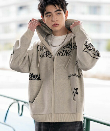 楽天市場】【SALE 5499円→3299円】ジャガードグラフィックニットZIP