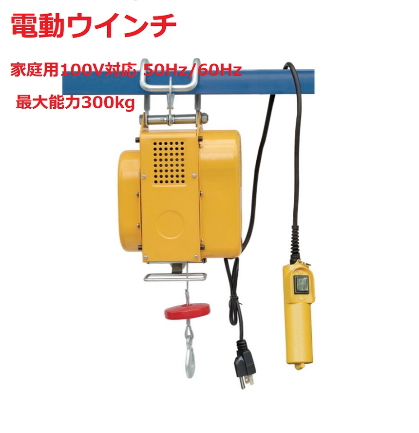 高い品質 ホイスト 小型強力電動ウインチ 家庭用100V対応 【60日安心保証付】 吊り下げタイプ 出張先や現場ですぐに使える移動式 最大能力250kg  50Hz - その他 - hlt.no