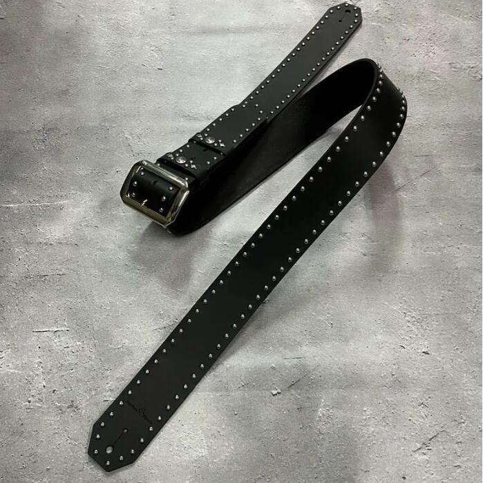 【 50mm Width Leather Guitar Strap / Side Round Spots Design 】