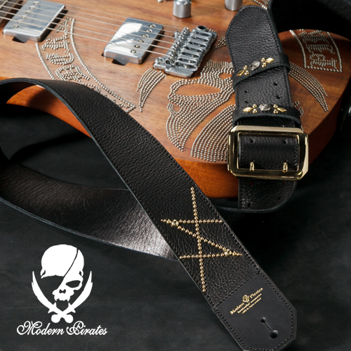 楽天市場】50mm Width Soft Leather Guitar Strap/HISASHI Mark Studs 
