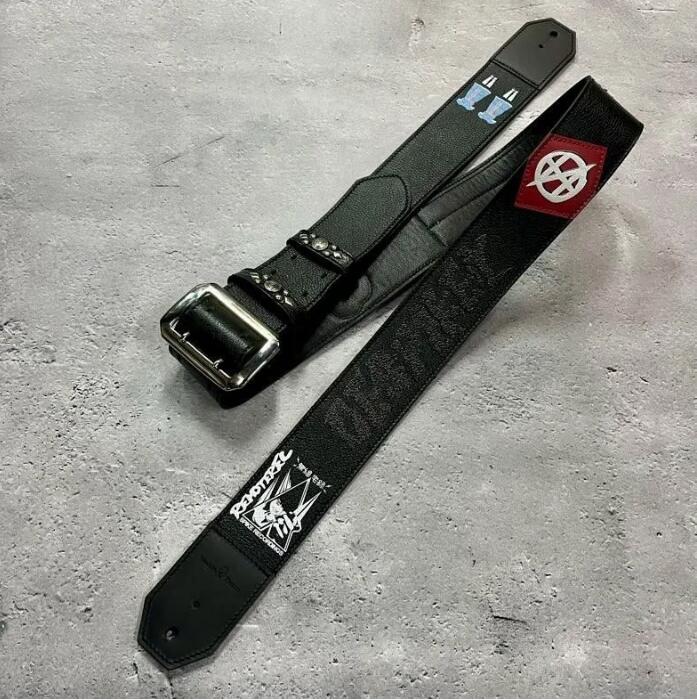 【 50mm Width Soft Leather Guitar Strap / DESPIKEY Print Design 】（HISASHI Model）