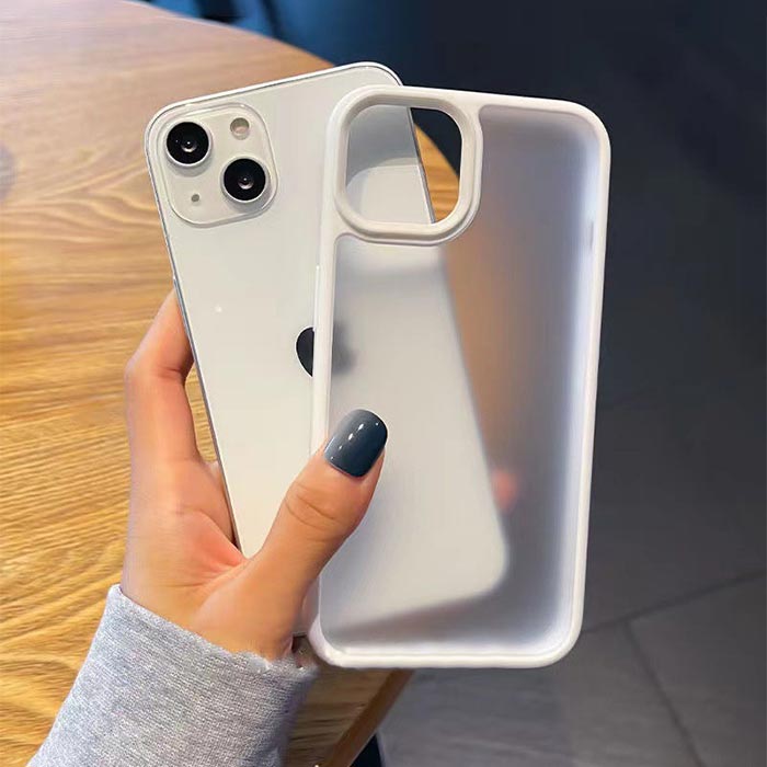 楽天市場】半透明！マット！iPhone17ケース ホワイト マークが見える