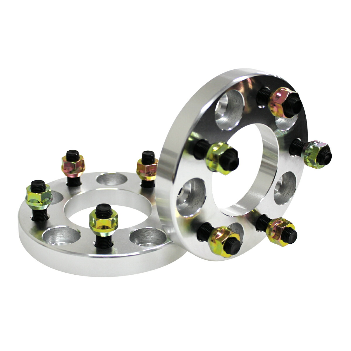 ワイドトレッドスペーサー 20mm PCD100 5H P1.25 ホイール スペーサー ワイトレ シルバー 2枚組 日産 スズキ スバル ワイドスペーサー 5穴 人気 おすすめ