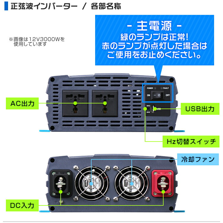 送料無料 インバーター家庭用電源正弦波24v車対応100v Usbポート付カーインバーター車載用バッテリー等から家庭用電源のac100vに変換 3ピンプラグ対応アクセサリーインバーター 3pプラグ対応インバーター