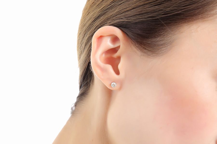 Weing Platinum Diamond Earrings Grain 0 5 Carat Platinum Diamond Earrings Grain 0 5 Carat Pt900 Women S Simple Memorial Jewelry Accessories Celebration Gift