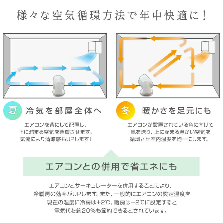 【送料無料】【1日限定P10倍クーポン配布】【予約価格】【2019モデル】サーキュレーター静音首振り14畳扇風機ファンおしゃれ洗濯物冷風左右首振左右省エネ節約節電空気循環循環卓上小型扇風機小型コンパクトシンプルコンパクトホワイトブラック家電