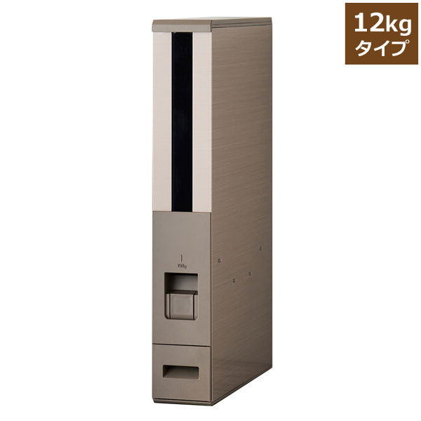 エムケー精工 スリム米びつ 板金製 １２ｋｇ （レッド） RCB-12SR キッチン 目盛付き お米 丈夫 小型 エムケー精工 米びつ 12kg スリム 幅10cm 鋼板製(頑丈⁄サビにくい) ライスストッカー レバー方式 ライスエース レッド キャスター付き  RCB-12SR